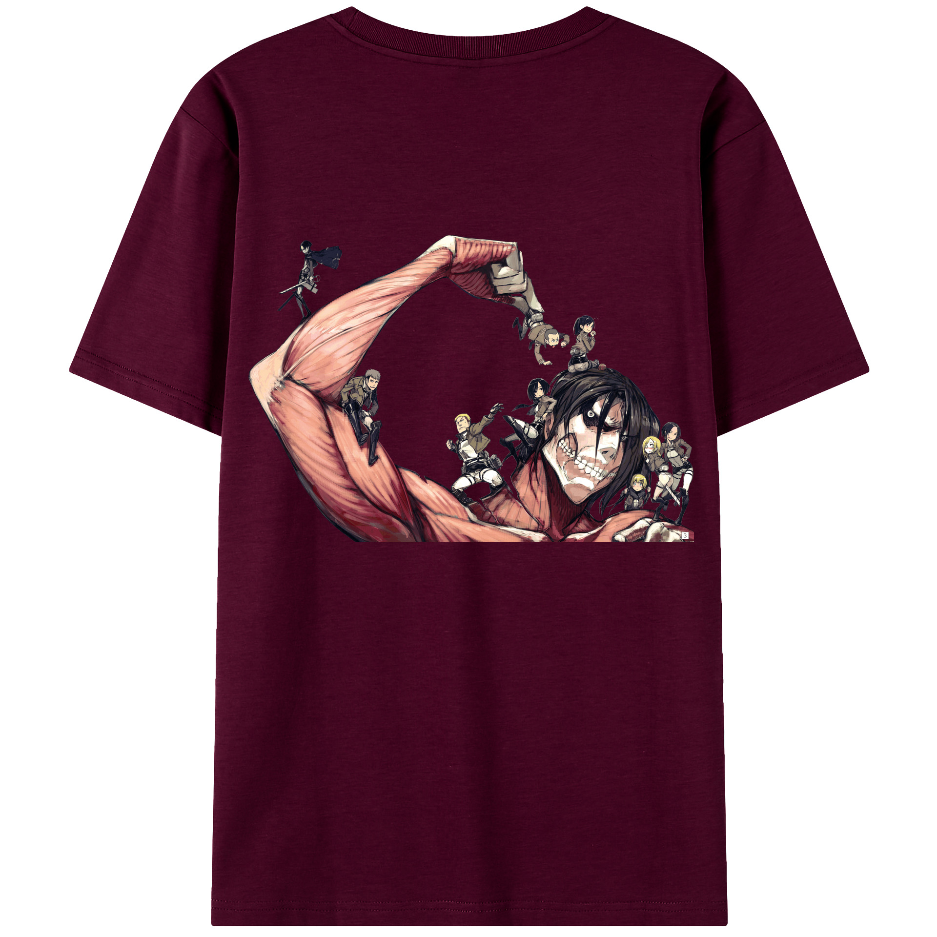 （画像用） 進撃の巨人 Attack on Titan レディース半袖Tシャツ(バックプリント)
